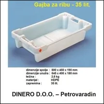 PLASTIČNE LODNE  Lodna za ribu 35l - Dinero - 1